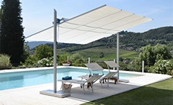 Maistra: il gazebo in alluminio di design a tetto scorrevole
