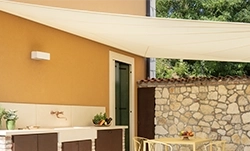 Vele ombreggianti profilo muro